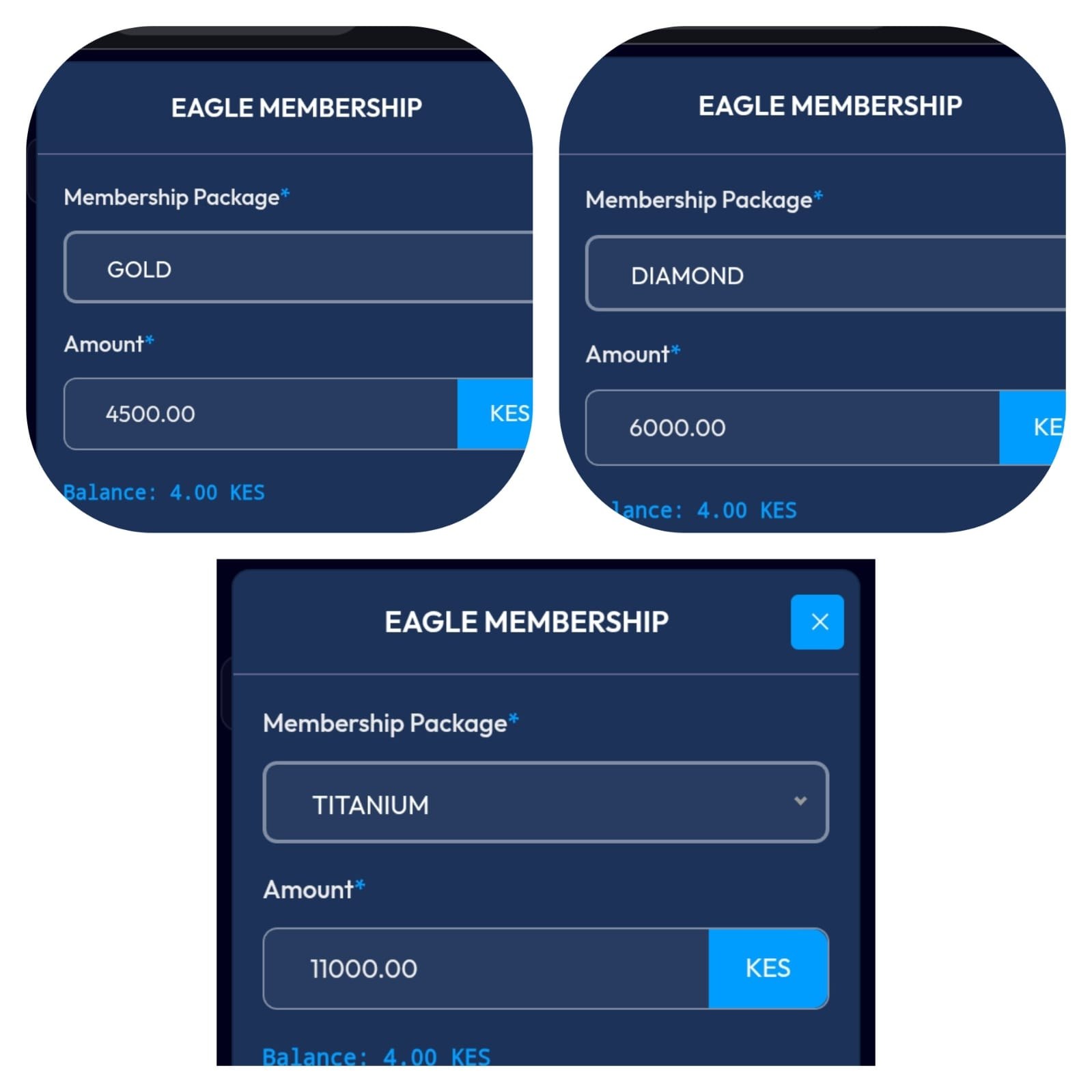 Eagle Membership packages